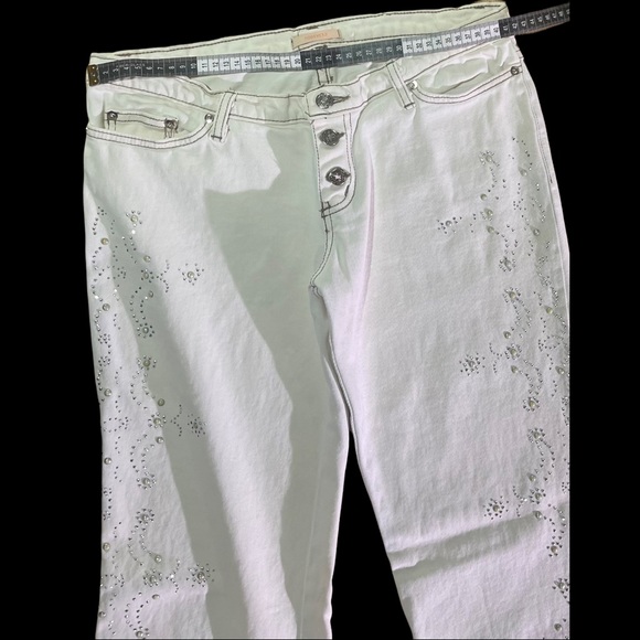 Forever 21 embellished vintage white Jeans size Large - Picture 3 of 9